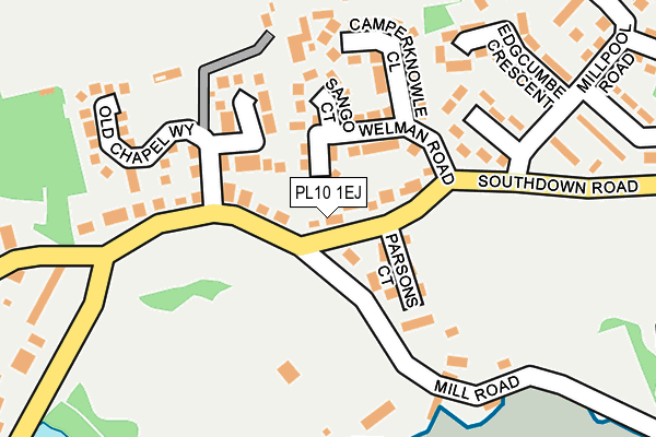 PL10 1EJ map - OS OpenMap – Local (Ordnance Survey)