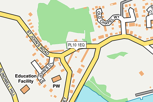 PL10 1EQ map - OS OpenMap – Local (Ordnance Survey)