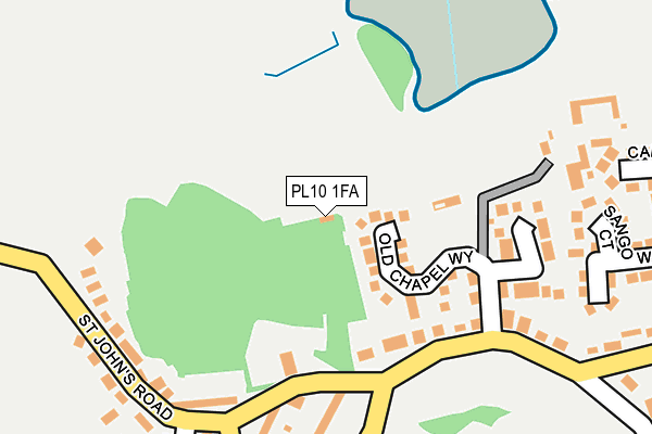 PL10 1FA map - OS OpenMap – Local (Ordnance Survey)