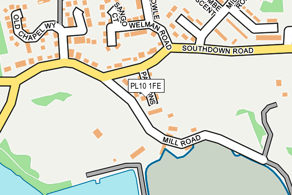 PL10 1FE map - OS OpenMap – Local (Ordnance Survey)