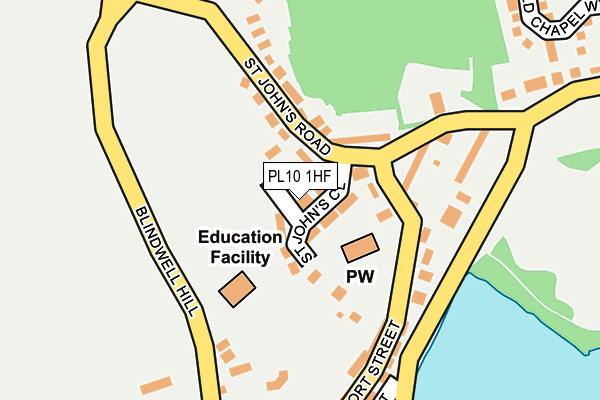PL10 1HF map - OS OpenMap – Local (Ordnance Survey)