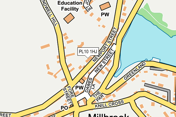 PL10 1HJ map - OS OpenMap – Local (Ordnance Survey)