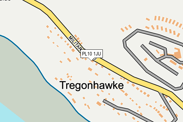 PL10 1JU map - OS OpenMap – Local (Ordnance Survey)