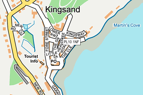 PL10 1NF map - OS OpenMap – Local (Ordnance Survey)