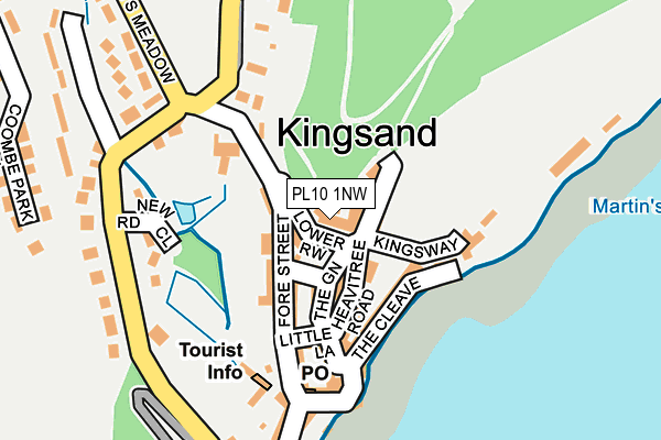 PL10 1NW map - OS OpenMap – Local (Ordnance Survey)