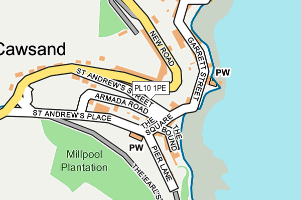 PL10 1PE map - OS OpenMap – Local (Ordnance Survey)