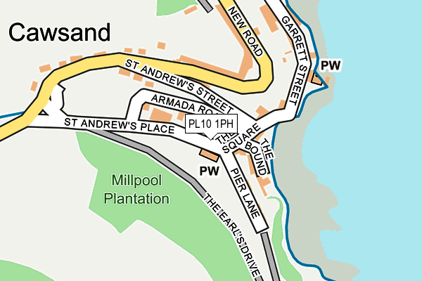 PL10 1PH map - OS OpenMap – Local (Ordnance Survey)