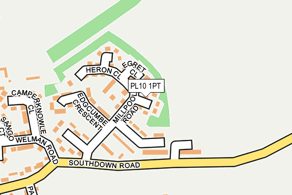PL10 1PT map - OS OpenMap – Local (Ordnance Survey)