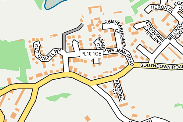 PL10 1QE map - OS OpenMap – Local (Ordnance Survey)