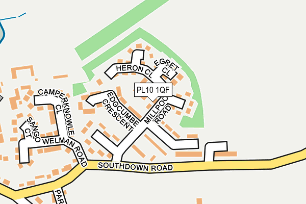 PL10 1QF map - OS OpenMap – Local (Ordnance Survey)