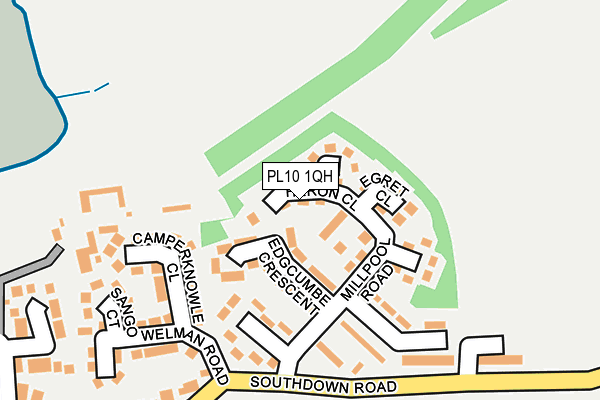 PL10 1QH map - OS OpenMap – Local (Ordnance Survey)
