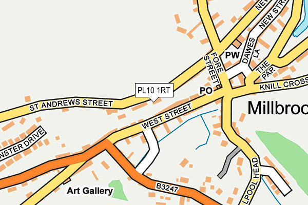 PL10 1RT map - OS OpenMap – Local (Ordnance Survey)