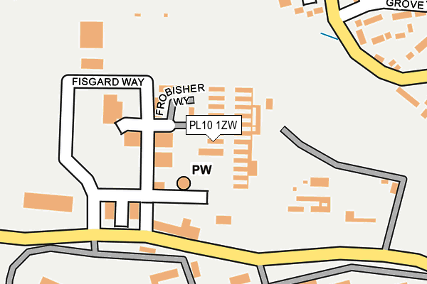PL10 1ZW map - OS OpenMap – Local (Ordnance Survey)