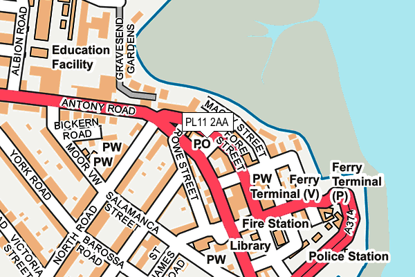 Map of 3 FORE STREET TORPOINT LTD at local scale