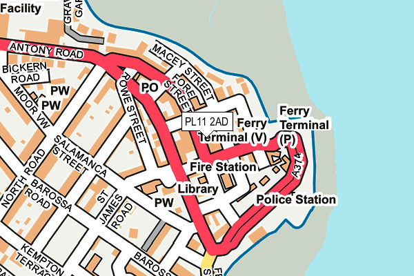 Map of TORPOINT KEBAB LTD at local scale