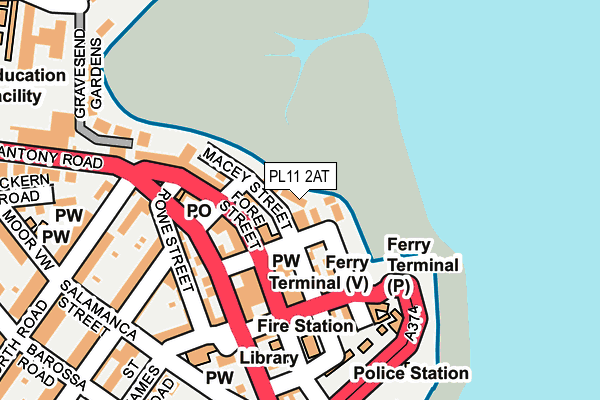 PL11 2AT map - OS OpenMap – Local (Ordnance Survey)