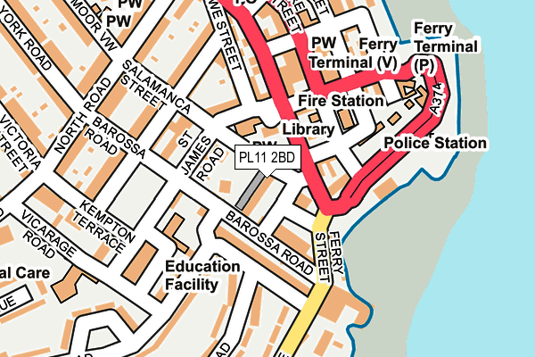 PL11 2BD map - OS OpenMap – Local (Ordnance Survey)