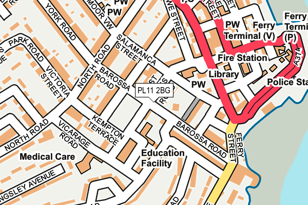 PL11 2BG map - OS OpenMap – Local (Ordnance Survey)