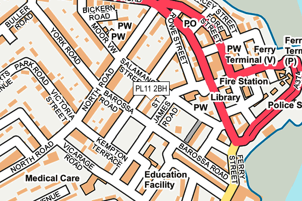 PL11 2BH map - OS OpenMap – Local (Ordnance Survey)