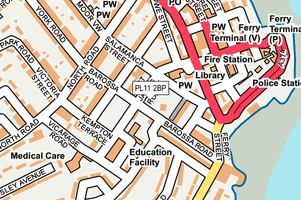 PL11 2BP map - OS OpenMap – Local (Ordnance Survey)