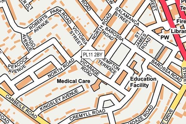 PL11 2BY map - OS OpenMap – Local (Ordnance Survey)