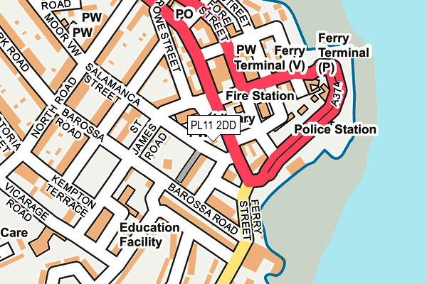 PL11 2DD map - OS OpenMap – Local (Ordnance Survey)
