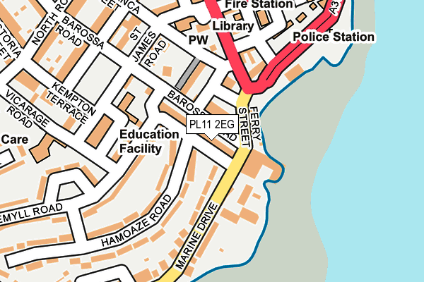 PL11 2EG map - OS OpenMap – Local (Ordnance Survey)