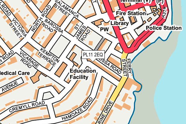 PL11 2EQ map - OS OpenMap – Local (Ordnance Survey)