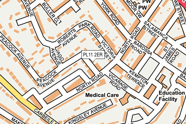 PL11 2ER map - OS OpenMap – Local (Ordnance Survey)