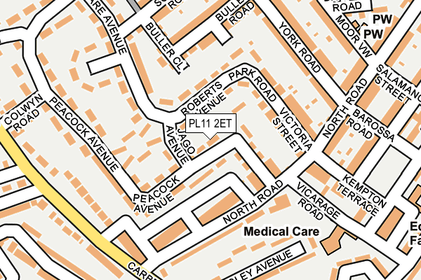 PL11 2ET map - OS OpenMap – Local (Ordnance Survey)
