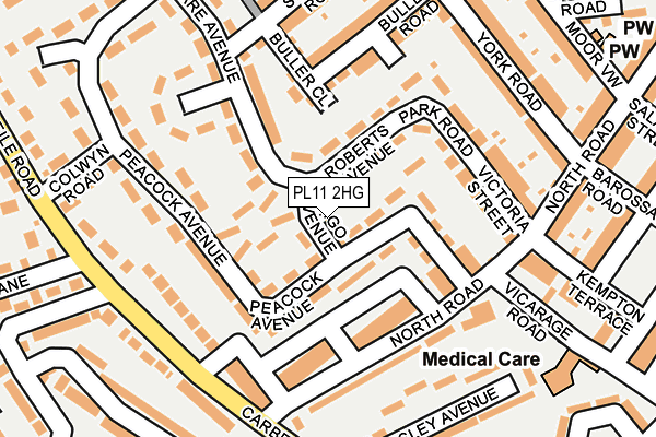 PL11 2HG map - OS OpenMap – Local (Ordnance Survey)