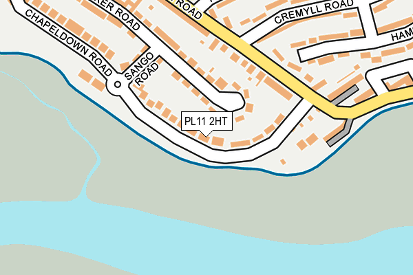 PL11 2HT map - OS OpenMap – Local (Ordnance Survey)