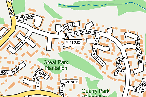 PL11 2JQ map - OS OpenMap – Local (Ordnance Survey)