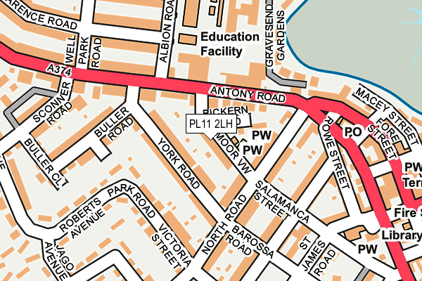 PL11 2LH map - OS OpenMap – Local (Ordnance Survey)