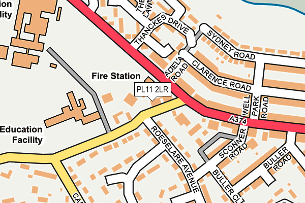 PL11 2LR map - OS OpenMap – Local (Ordnance Survey)