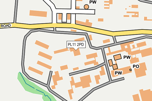 PL11 2PD map - OS OpenMap – Local (Ordnance Survey)