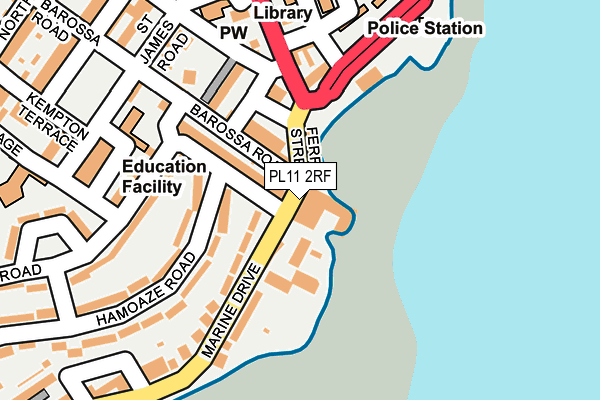 PL11 2RF map - OS OpenMap – Local (Ordnance Survey)