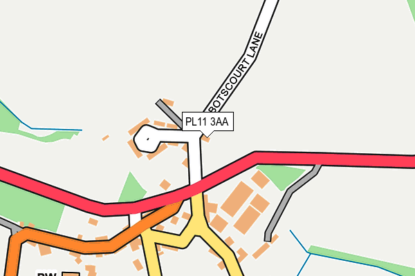 PL11 3AA map - OS OpenMap – Local (Ordnance Survey)