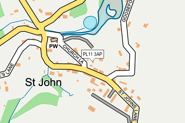 PL11 3AP map - OS OpenMap – Local (Ordnance Survey)