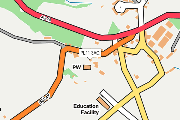 PL11 3AQ map - OS OpenMap – Local (Ordnance Survey)