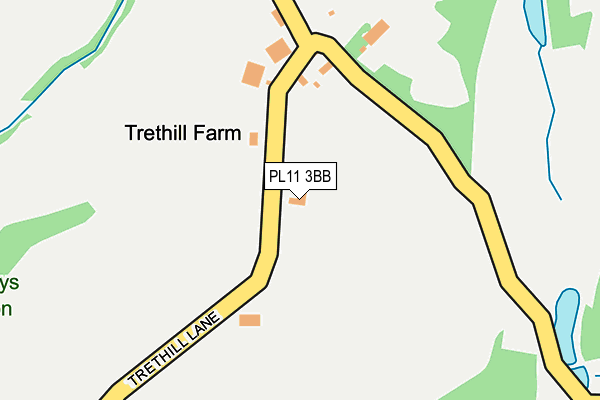 PL11 3BB map - OS OpenMap – Local (Ordnance Survey)