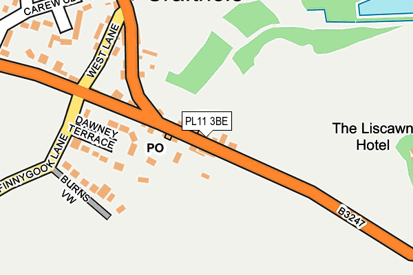 PL11 3BE map - OS OpenMap – Local (Ordnance Survey)