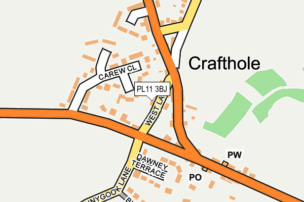 PL11 3BJ map - OS OpenMap – Local (Ordnance Survey)