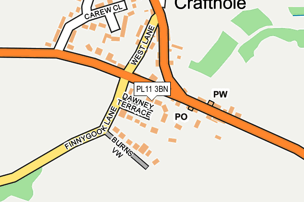 PL11 3BN map - OS OpenMap – Local (Ordnance Survey)