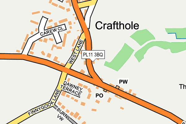 PL11 3BQ map - OS OpenMap – Local (Ordnance Survey)