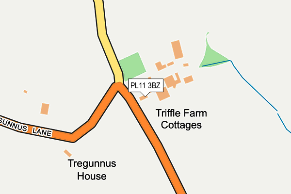 PL11 3BZ map - OS OpenMap – Local (Ordnance Survey)