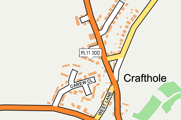 PL11 3DD map - OS OpenMap – Local (Ordnance Survey)