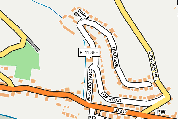 PL11 3EF map - OS OpenMap – Local (Ordnance Survey)