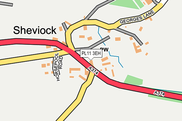 PL11 3EH map - OS OpenMap – Local (Ordnance Survey)