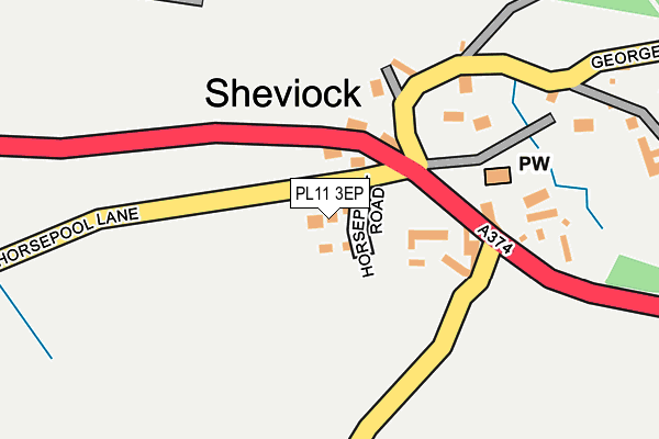 PL11 3EP map - OS OpenMap – Local (Ordnance Survey)